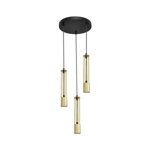 LED Luster na lanku BARS 3xGU10/4, 8W/230V zlatá/čierna W-KD 1115/3 GO vyobraziť