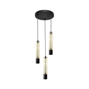 LED Luster na lanku BARS 3xGU10/4, 8W/230V čierna/zlatá W-KD 1115/3 BK+GO+BK vyobraziť