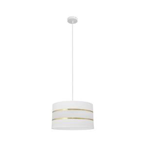 Luster na lanku HELEN 1xE27/15W/230V pr. 35 cm biela/zlatá W-KM 0803/1 WT+GO+MAT vyobraziť