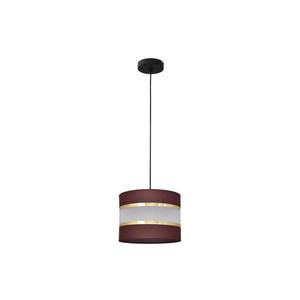 Luster na lanku HELEN 1xE27/15W/230V pr. 20 cm hnedá/čierna/zlatá W-KM 0801/1 BK-B +BR+GO+MAT vyobraziť