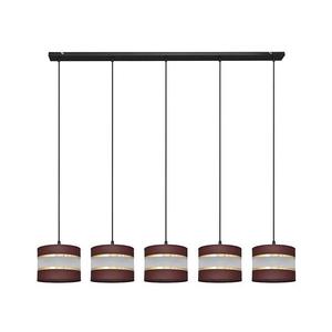 Luster na lanku HELEN 5xE27/15W/230V hnedá/čierna/zlatá W-L 0801/5 BK-B +BR+GO+MAT vyobraziť