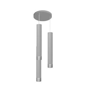 LED Luster na lanku TUBA 3xGU10/4, 8W/230V šedá/lesklý chróm W-KD 1111/3 GR+CH vyobraziť