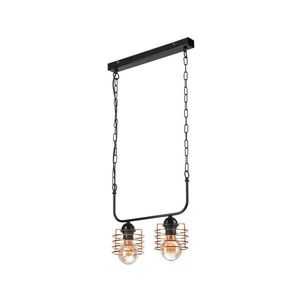 Luster na reťazi MORGAN 2xE27/60W/230V čierna/medená LM-2.157/MIEDŹ vyobraziť