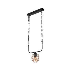 Luster na reťazi MORGAN 1xE27/60W/230V čierna/medená LM-1.157/MIEDŹ vyobraziť