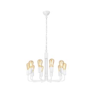 Luster na reťazi TIFFANY 10xE27/60W/230V biela LM-10.155/BIAŁY vyobraziť