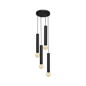 Luster na lanku TUBA 4xE27/15W/230V čierna W-KD 1117/4 BK vyobraziť