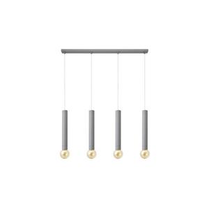 Luster na lanku TUBA 4xE27/15W/230V šedá W-L 1117/4 GR vyobraziť