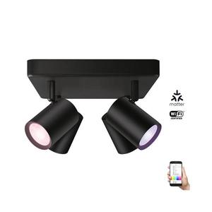 WiZ - LED RGBW Stmievateľné bodové svietidlo IMAGEO 4xGU10/4, 9W/230V čierna Wi-Fi 8719514554573 vyobraziť