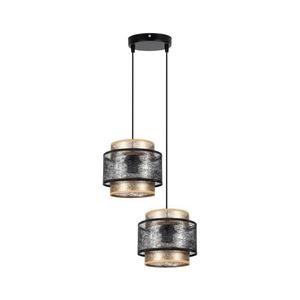 Luster na lanku GABI 2xE27/60W/230V zlatá/čierna pr. 30 cm 0846 vyobraziť