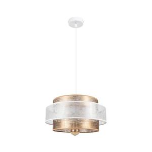 Luster na lanku GABI 1xE27/60W/230V zlatá/biela pr. 40 cm 0836 vyobraziť