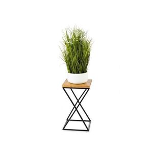 HowHomely Stojan na kvety LOFT 40x24 cm čierna/hnedá 10-1630-40-MDF vyobraziť