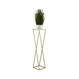 HowHomely Stojan na kvety LOFT 100x24 cm zlatá/biela 10-1631-100-GW-MDF vyobraziť