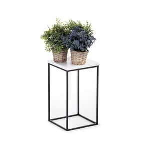 HowHomely Stojan na kvety BASICLOFT 40x24 biela/čierna HH-BL-01-40BW-MDF vyobraziť