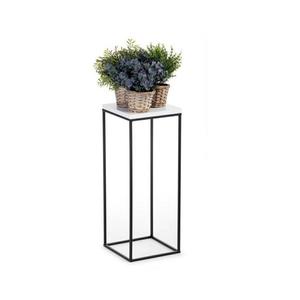 HowHomely Stojan na kvety BASICLOFT 60x24 čierna/biela HH-BL-01-60BW-MDF vyobraziť