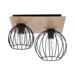 Prisadený luster CYBER 2xE27/60W/230V drevo/čierna 32358 vyobraziť