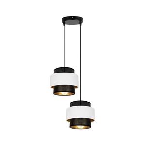 Luster na lanku NESS 2xE27/60W/230V pr. 30 cm čierna/biela 0898 vyobraziť