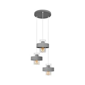Luster na lanku VOLTA 3xE27/15W/230V pr. 42 cm šedá W-KD 1377/3 GR+WT vyobraziť