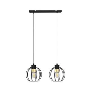 Luster na lanku STARLIGHT 2xE27/15W/230V čierna/zlatá W-L 1399/2 BK+GO vyobraziť