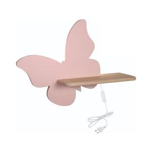 LED Detské nástenné svietidlo s poličkou BUTTERFLY LED/5W/230V ružová/drevo 21-85177 vyobraziť
