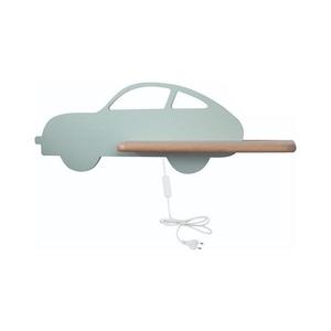LED Detské nástenné svietidlo s poličkou CAR LED/5W/230V zelená/drevo 21-85092 vyobraziť