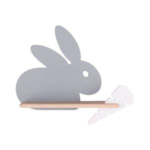 LED Detské nástenné svietidlo s poličkou RABBIT LED/4W/230V šedá/biela/drevo 21-84743 vyobraziť