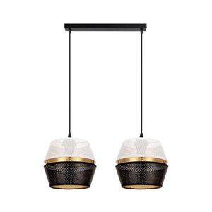 HEXE Luster na lanku PARIS 2xE27/60W/230V biela/čierna/zlatá 0083 vyobraziť