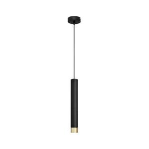 LED Luster na lanku TUBA 1xGU10/4, 8W/230V čierna/zlatá W-KM 1111/1 BK+GO vyobraziť
