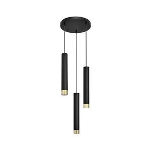 LED Luster na lanku TUBA 3xGU10/6, 5W/230V čierna/zlatá W-KD 1111/3 BK+GO vyobraziť