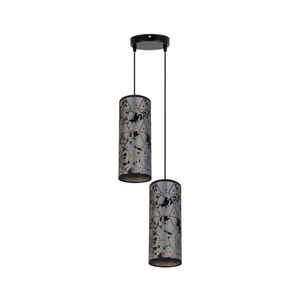 HEXE Luster na lanku AVALO 2xE27/60W/230V pr. 20 cm šedá/čierna 0139 vyobraziť