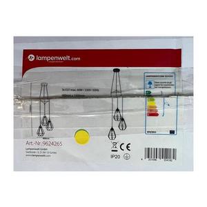 Lampenwelt - Luster na lanku ELDA 3xE27/60W/230V 4251096554182 vyobraziť