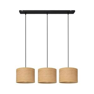 Luster na lanku ALBA 3xE27/15W/230V hnedá/čierna W-L 2015/3 BK + WOOD vyobraziť