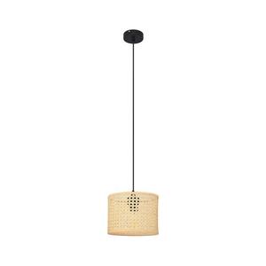 Luster na lanku ALBA 1xE27/15W/230V pr. 20 cm ratan/čierna W-KM 2015/1 BK + RATTAN vyobraziť