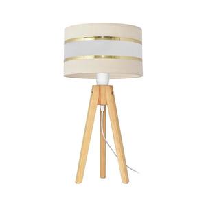 Stolná lampa HELEN 1xE27/15W/230V krémová/zlatá/borovica B-D S+WT+0802 EC+GO+MAT vyobraziť