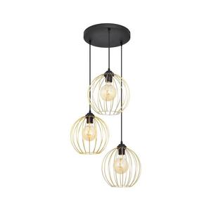 Luster na lanku MERCURE 3xE27/15W/230V zlatá/čierna W-KD 1388/3 BK-B GO MAT vyobraziť
