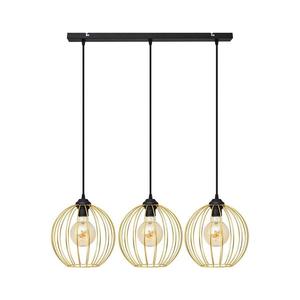 Luster na lanku MERCURE 3xE27/15W/230V zlatá/čierna W-L 1388/3 BK-B GO MAT vyobraziť