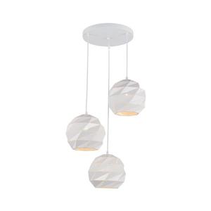 PND-2424-3S-WH - Luster na lanku PALERMO 3xE27/40W/230V biela PND-2424-3S-WH vyobraziť