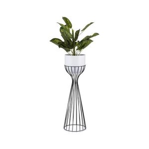 HowHomely Kovový kvetináč LOFT 68x20 cm čierna/biela HH-ML-11-BW vyobraziť