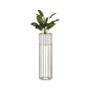 HowHomely Kovový kvetináč LOFT 70x20 cm zlatá/biela HH-ML-04-GW vyobraziť