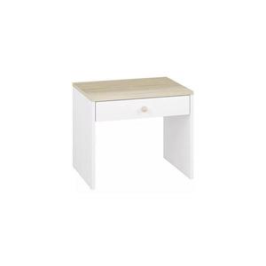 Konsimo Sp. z o.o. Sp. k. Nočný stolík BUBO 58x69 cm biela/svetlý buk 11066.15.157 vyobraziť