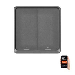 Vypínač 2-tlačidlový GoSmart 1xCR2430 Tuya čierna H5015 vyobraziť