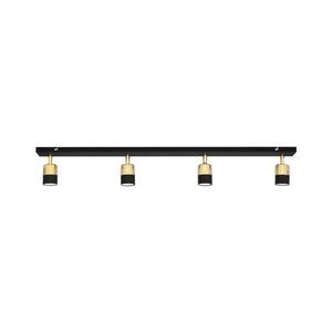 LED Bodové svietidlo TUBSSON 4xGU10/4, 8W/230V čierna/zlatá R-L 1166/4 BK+GO vyobraziť