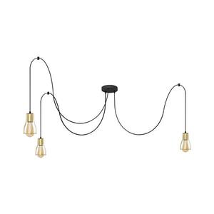 Luster na lanku TUBE LONG 3xE27/10W/230V čierna/zlatá W-KMD 1924/3K BK+GO MAT vyobraziť