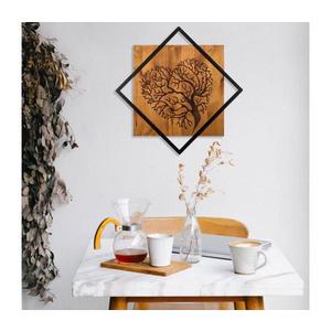 Nástenná dekorácia 54x54 cm strom drevo/kov 899SKL2125 vyobraziť