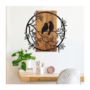 Nástenná dekorácia 59x57 cm vtáci drevo/kov 899SKL2615 vyobraziť