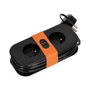 Predlžovací kábel 2Z + 2xUSB 1, 4 m čierna KDSN00000034 vyobraziť