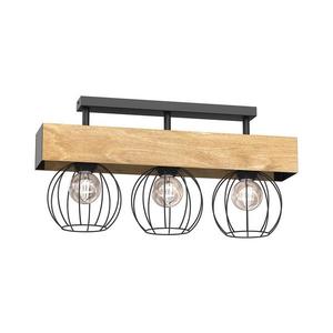 Prisadený luster MENTON 3xE27/15W/230V čierna/hnedá/dub 1638 vyobraziť