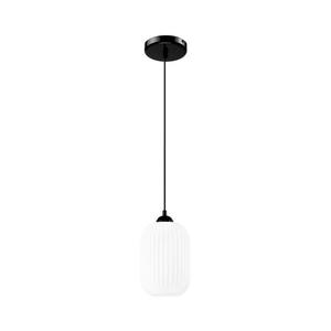 Luster na lanku HARMA 1xE27/15W/230V pr. 14 cm biela/čierna LM - 1.257 / A vyobraziť