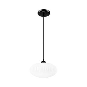 Luster na lanku HARMA 1xE27/15W/230V pr. 30 cm biela/čierna LM - 1.257 / D vyobraziť