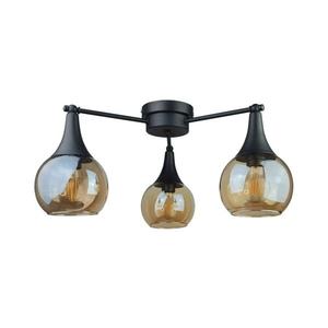 Keter Lighting Prisadený luster STAR 3xE27/60W/230V čierna/dymová béžová 2844 vyobraziť