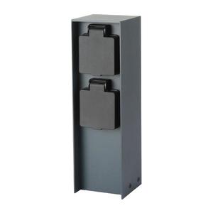 Brilagi - Vonkajší zásuvkový stĺpik PILLAR 2Z SCHUKO 230V IP44 antracit BRI184 vyobraziť
